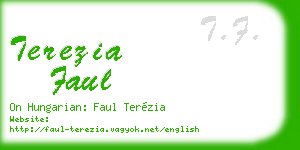 terezia faul business card