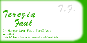 terezia faul business card